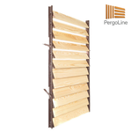 Load image into Gallery viewer, PergoLino10 Complete Kit – Adjustable Terrace Shutter, 90 cm Height + 10 Natural Pine Slats (100–130 cm)
