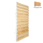 Load image into Gallery viewer, PergoLino10 Complete Kit – Adjustable Terrace Shutter, 90 cm Height + 10 Natural Pine Slats (100–130 cm)
