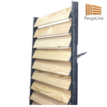 Load image into Gallery viewer, PergoLino10 Complete Kit – Adjustable Terrace Shutter, 90 cm Height + 10 Natural Pine Slats (100–130 cm)
