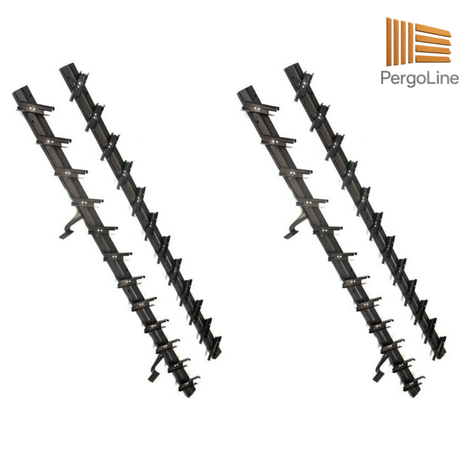 PergoLino24 – 216 cm DIY Metal System for 24 Slats | Terrace Blinds