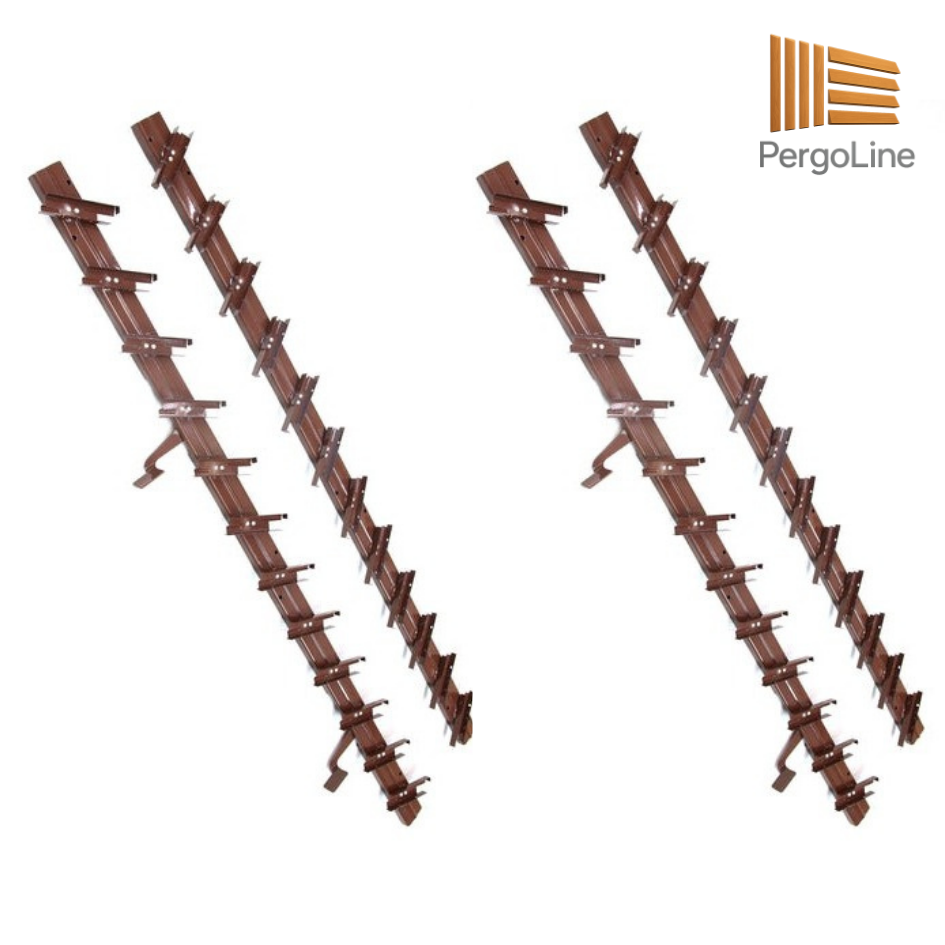 PergoLino22 – 200 cm DIY Metal System for 22 Slats | Terrace Blinds