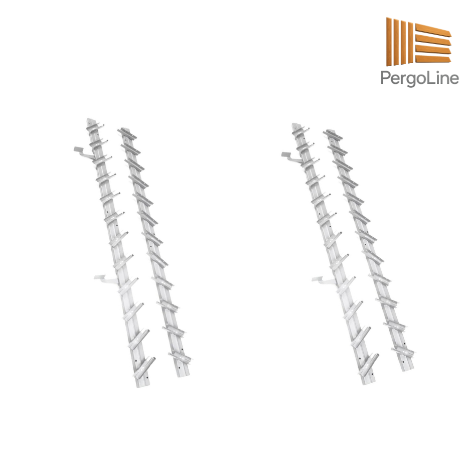 PergoLino22 – 200 cm DIY Metal System for 22 Slats | Terrace Blinds