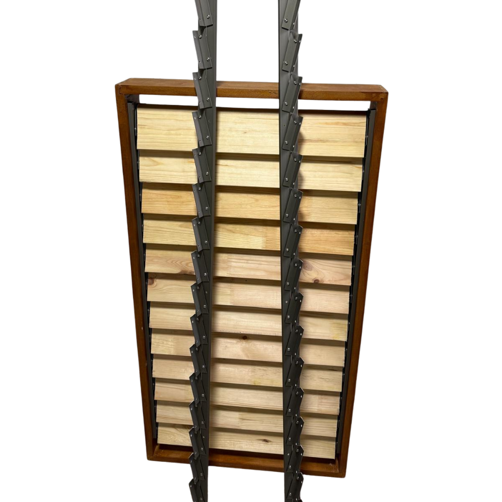 DecoLine24 - 200cm Adjustable Aluminum Louver System – 2 Rails/ Set (Dark Grey or Silver Grey) for Terrace Blinds