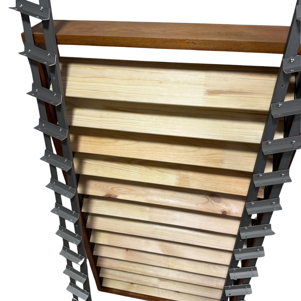 DecoLine24 - 200cm Adjustable Aluminum Louver System – 2 Rails/ Set (Dark Grey or Silver Grey) for Terrace Blinds